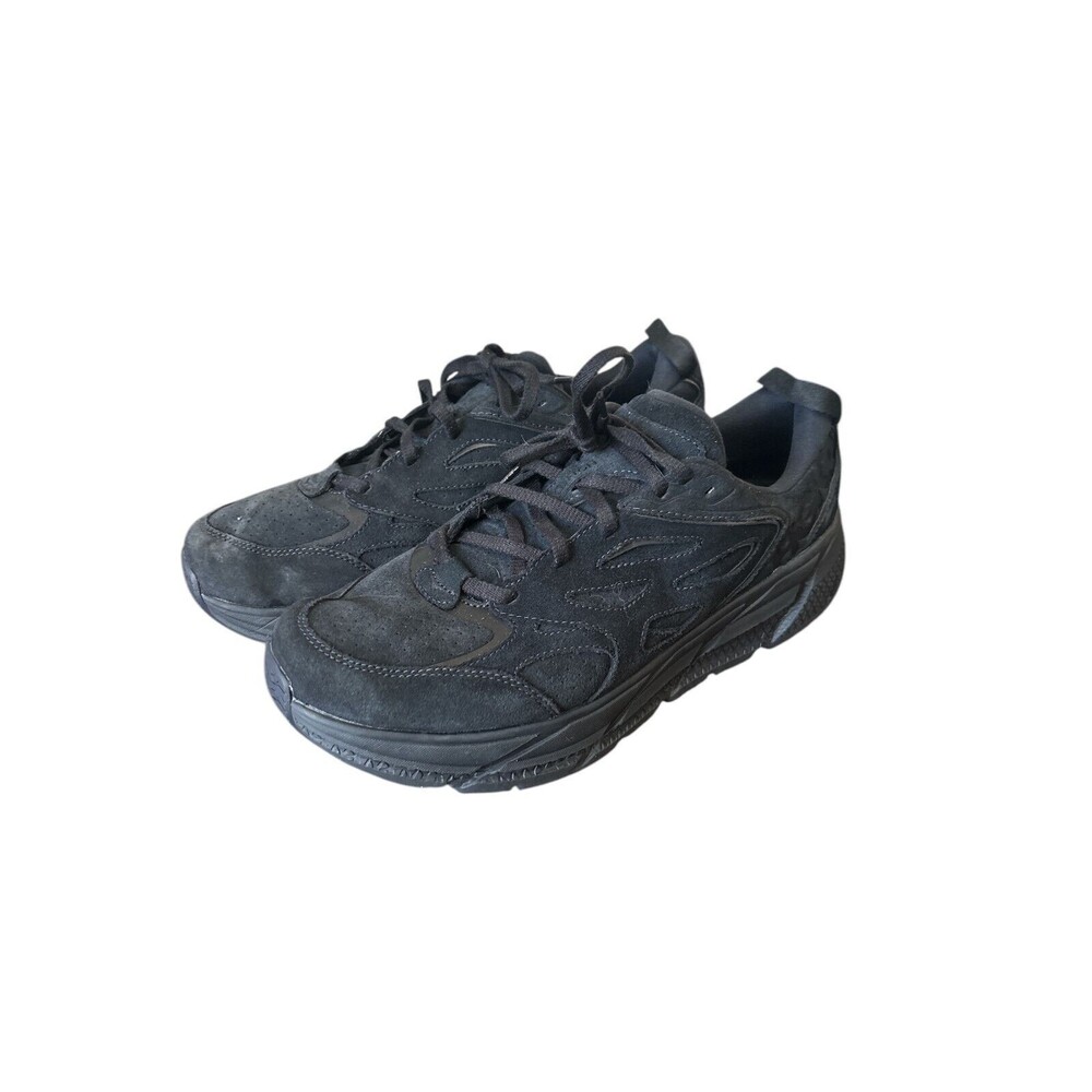 Hoka One Clifton L Suede Black Mens Size 12 Womens 13 Running Walking Comfort
